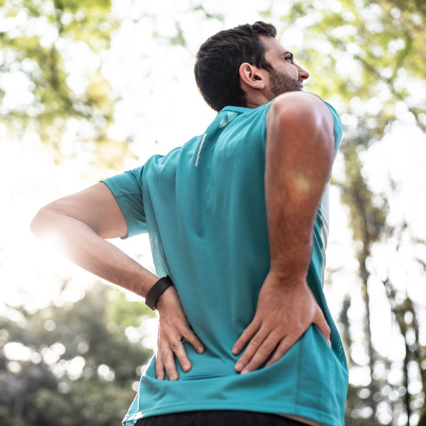 person with back pain